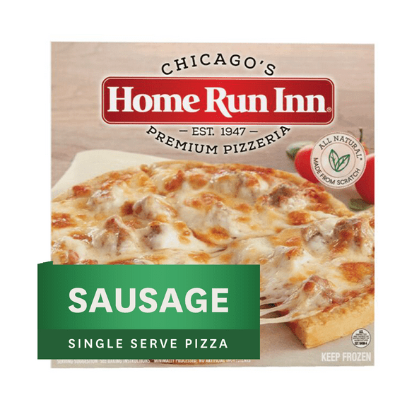 Home Run Inn Mini Personal Pizza, Classic Crust Sausage Pizza, Tomato Sauce, 8.5 oz, (Frozen)