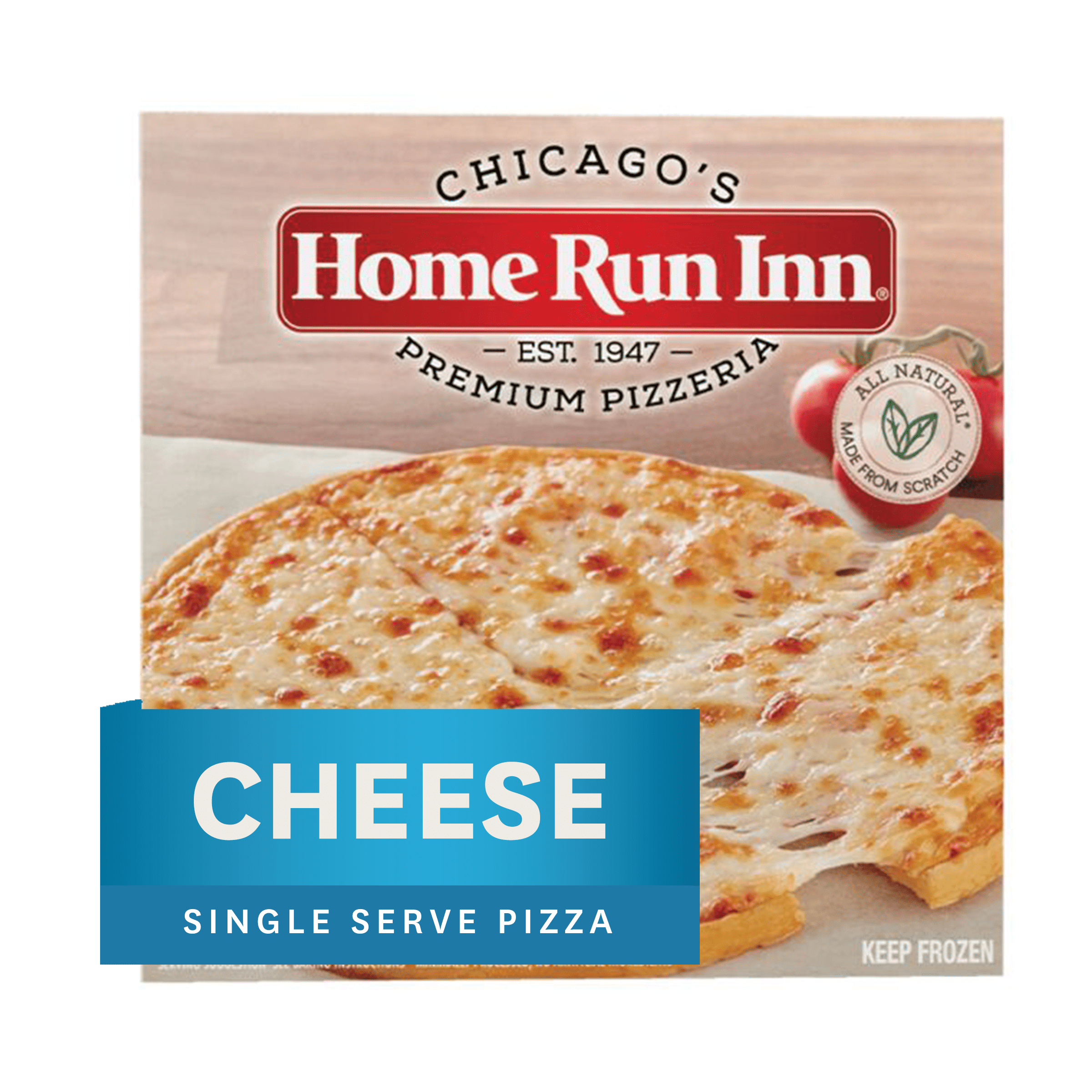 Home Run Inn Personal Pizza, Ultra Thin Frozen Cheese Pizza, Tomato Sauce, 4 oz