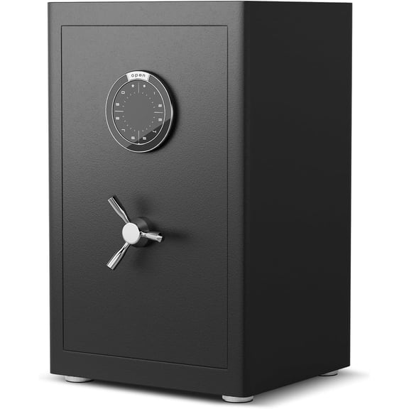 Home Safe with Digital Keypad Lock, Heavy Duty Steel Security Safe Box, 23.62"H Cabinet with 10mm Solid Door Panel, Adjustable Shelves for Important Items