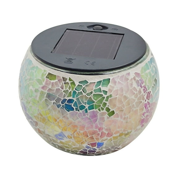 Home Sale! Jubipavy Color Changing Solar Glass Ball Garden Solar Desk Lamp Solar LED Night For Garden Yard Outdoor/Indoor Ideal Gift (Broken Glass)