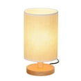 thumbnail image 1 of Home Sale! Jubipavy Nordic Bedroom Bedside Lamp Solid Wood LED Warm Light Creative Log Small Eye Protection Table Lamp Beige, 1 of 7