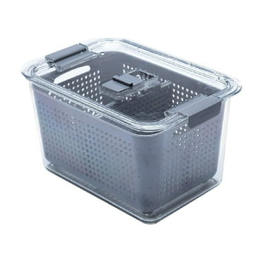 Home Saving! Anckoeil Kitchen Drainage Basket Fruit Vegetable Storage Containers for Fridge Draining Fresh Containers 3 In 1 Produce Storage Containers Large Organizer Bins with Lid and Colander