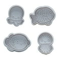 thumbnail image 1 of Home Saving! Jubipavy 4-Piece Set Cookie Fondant Stampers Sea Animals Cookie Mould DIY Baking Kit Kitchen Baking Supplies, 1 of 7