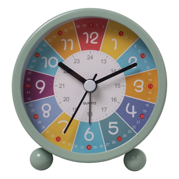 Home Saving! Jubipavy Children's Alarm Clock Analogue Alarm Clock Without Ticking Sound Learning Alarm Clock Children's Quartz Alarm Clock