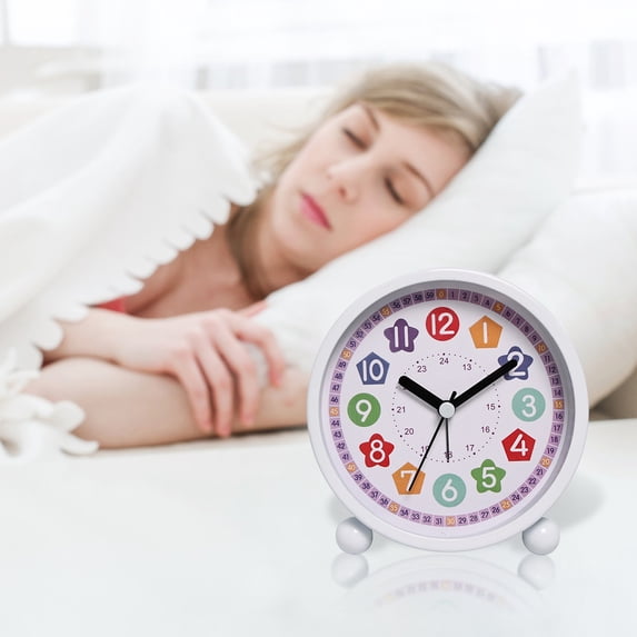 Home Saving! Jubipavy Children's Alarm Clock Analogue Alarm Clock Without Ticking Sound Learning Alarm Clock Children's Quartz Alarm Clock
