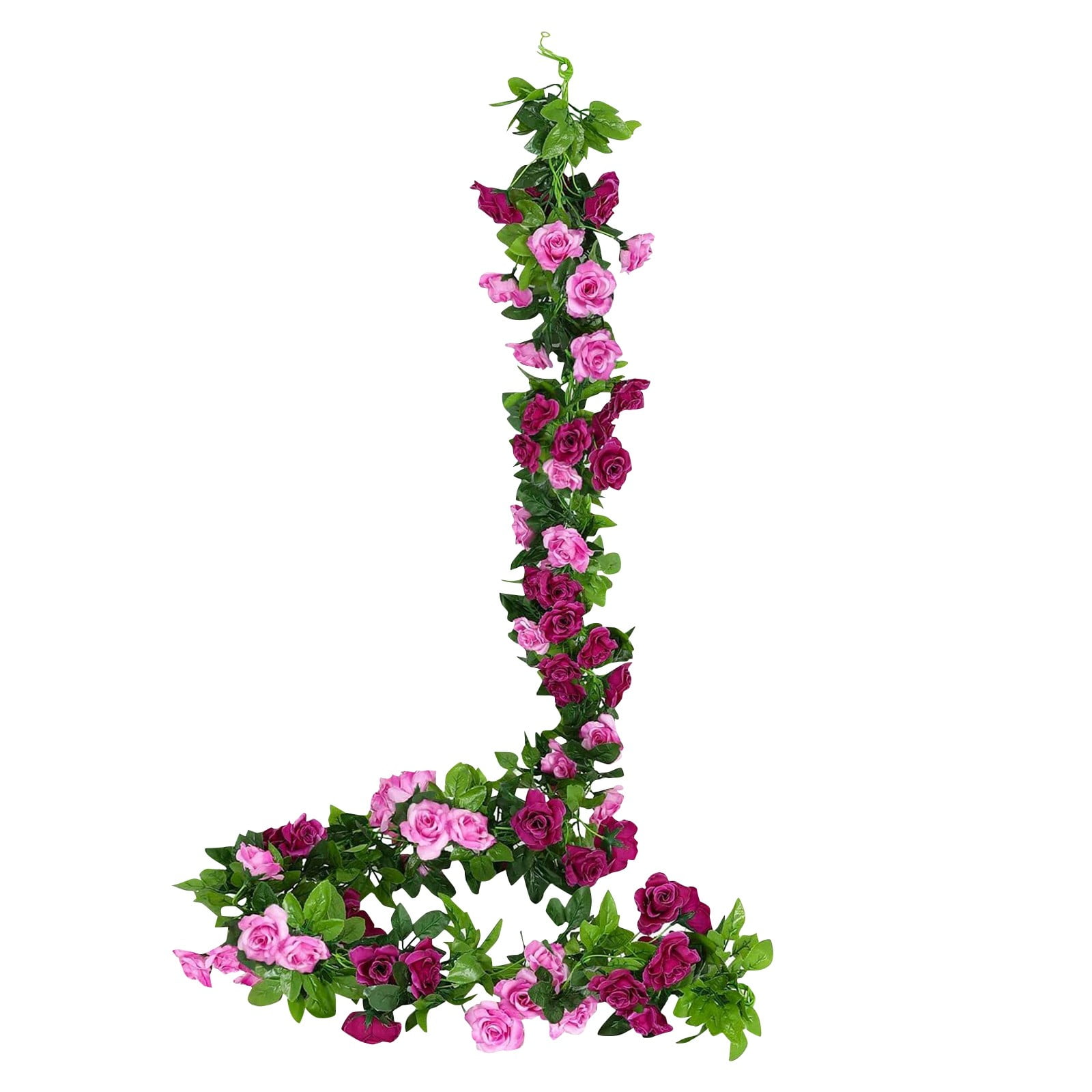 Home Savings 2 Pack Artificial Flower Garlands 15.8FT Fake Rose Vines