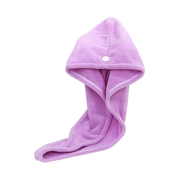 Anckoeil Coral Velvet Thickening Soft Absorbent Shower Cap Dry Hair Towel Hat Wrapped Towel Bathing Cap Beauty Salon Gift Pure Colour