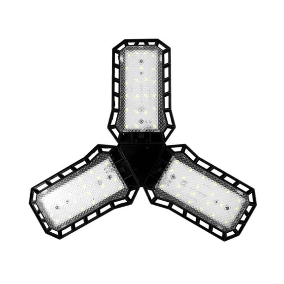 Home Savings! Anckoeil LED Garage Lights Deformable LED Garage Ceiling Lights with Adjustables Panels LED Shop Lights for Garage Workshop Basement Support E27 Screw Socket