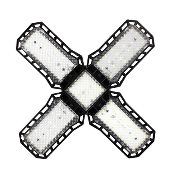 Home Savings! Anckoeil LED Garage Lights Deformable LED Garage Ceiling Lights with Adjustables Panels LED Shop Lights for Garage Workshop Basement Support E27 Screw Socket