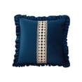 thumbnail image 1 of Home Savings Items Boutique Special!Amvlyk Holland Velvet Solid Colour Lace Splicing Big Side Pillow Home Sofa Decorative Cushion Floating Window Waist Cushion,Blue, 1 of 6