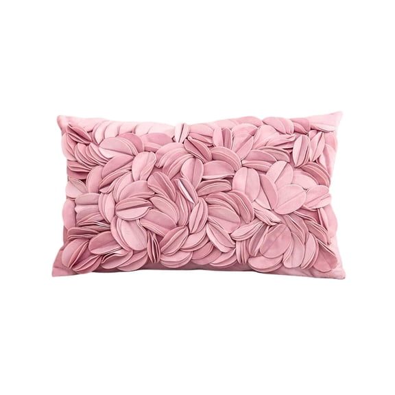Home Savings Items Boutique Special!Amvlyk Scandinavian Style Solid Color Pillowcover Leaf Pillowcover Soft And Comfortable Sofa Bedroom Decorative Cushion Cover,Pink