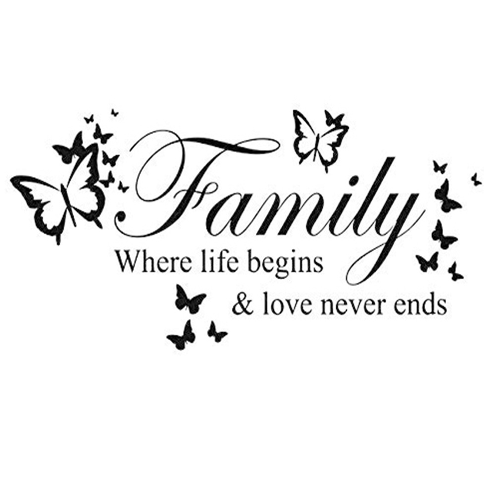 Home Saying Wall Sticker Motivational Wall Decals Family Inspirational