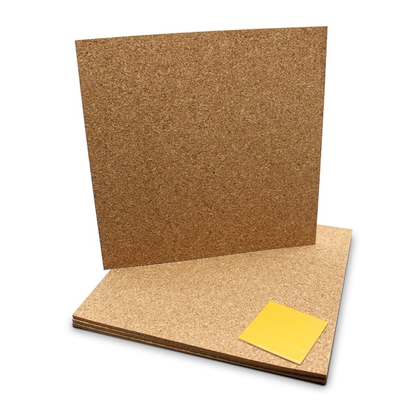 Home, School 12 X 12 Natural Cork Tiles 4 Packs Of 4 Retail