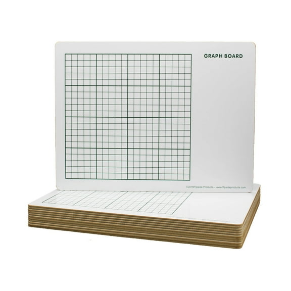 Home, School 9 X 12 Two Sided Graph Board 12 Pack Bulk