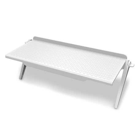 Home Screen Top Shelf Remote Controller Holder ABS TV Computer Screen Top Bracket Storage Shelves Office Organizer Accessories white L