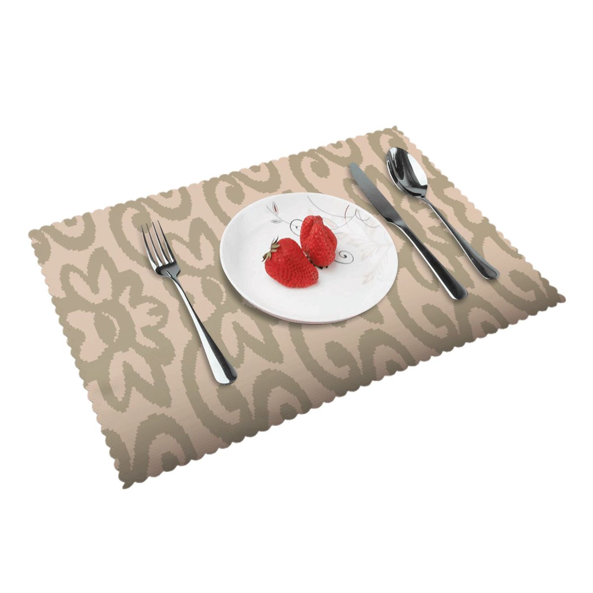 Home Seamless Pattern Placemats Set Of 4 Washable Wipeable Place Mats