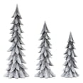 thumbnail image 1 of Melrose Set of 3 White and Gray Christmas Tree Tabletop Decors 24.5", 1 of 2