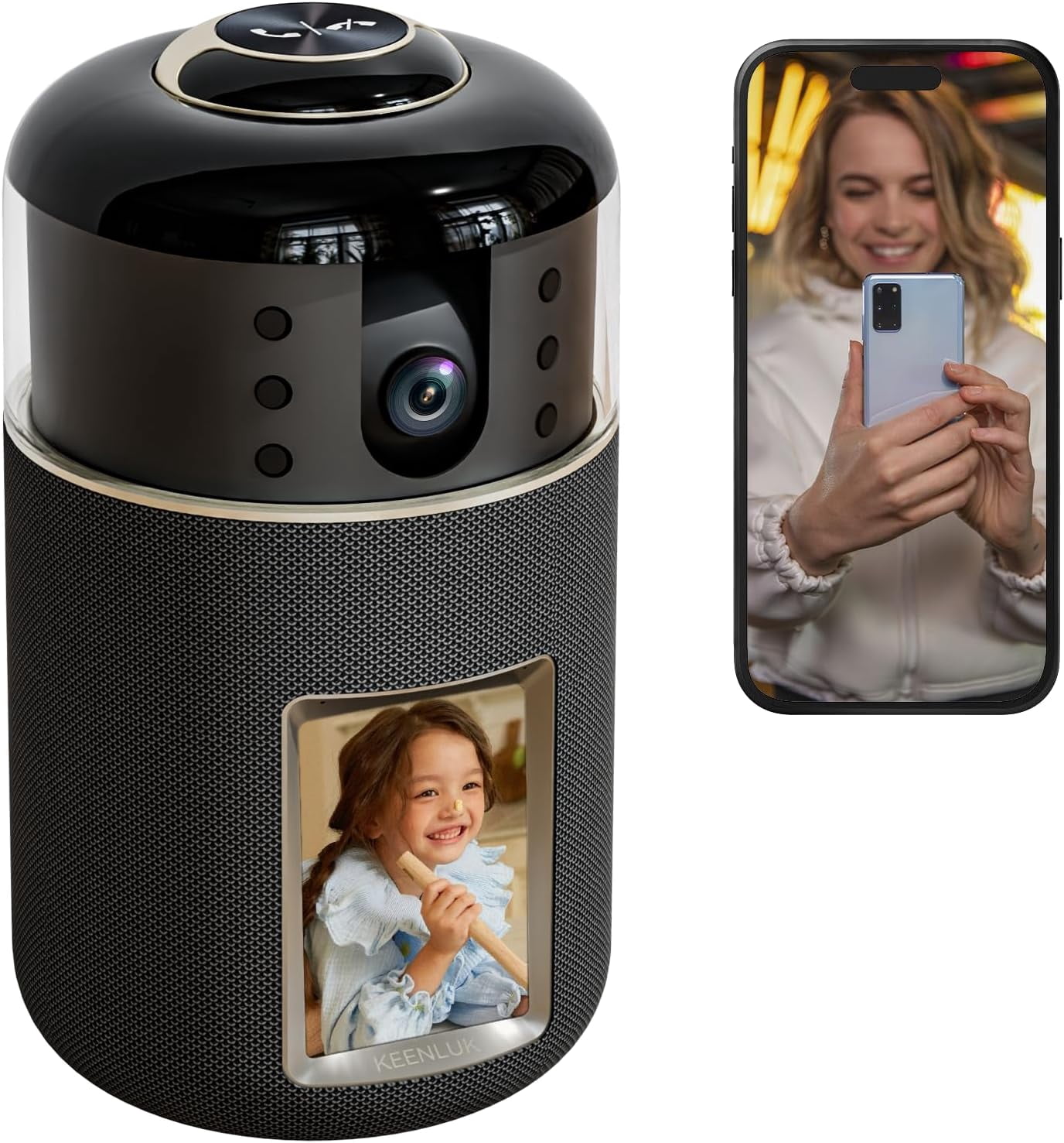 Home Security Camera with 3.5" Screen for Elderly, Baby and Pets, Two Way Function 1080P Dog Motion Detection