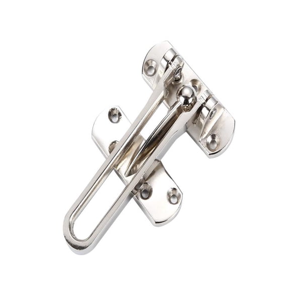 Door Reinforcement Lock, 1 Pack, Inward Swinging Inside Doors Flip Lock Home Reinforcement Lock for Swing-in Doors, Front Door, Hotel Door, Thicken Solid Aluminium Alloy