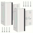 thumbnail image 1 of Treasem Home Security Door Lock, Inside Door Reinforcement Lock for Your Family Safety and Childproof Use, 3 inch, Aluminium Alloy, with 8 Screws, 2 Pack, White, 1 of 7