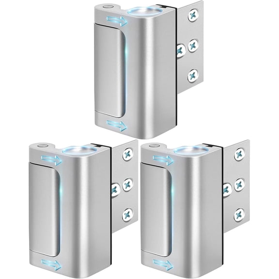 Home Security Door Lock, Door Reinforcement Lock for Kids Safety Child Proof Door Latch for Top Front Door Metal Swinging Inward High Night Door Locks Withstand 800lbs from Inside Swing Door Chain