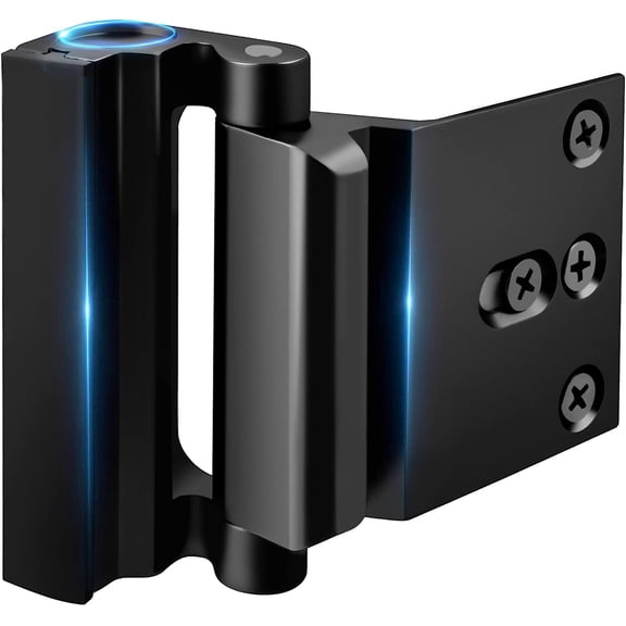 Home Security Door Lock Reinforcement - Child Proof High Security Door Locks with 3" Stop Withstand 800 lbs for Inward Swinging Front Door, Night Kids Safety Metal Flip Deadbolt Latch Defend Home