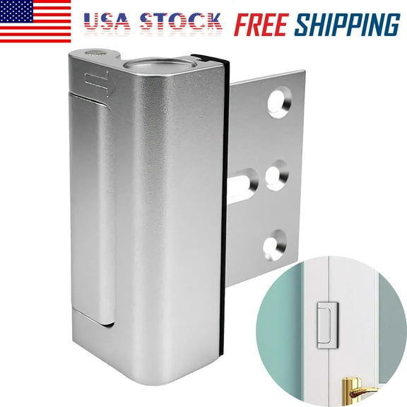 Home Security Door Lock Resistance to Force Door Locks Safety Flip Door Lock Latch Aluminum Alloy Against Invasion Lock for Inside Swinging Door