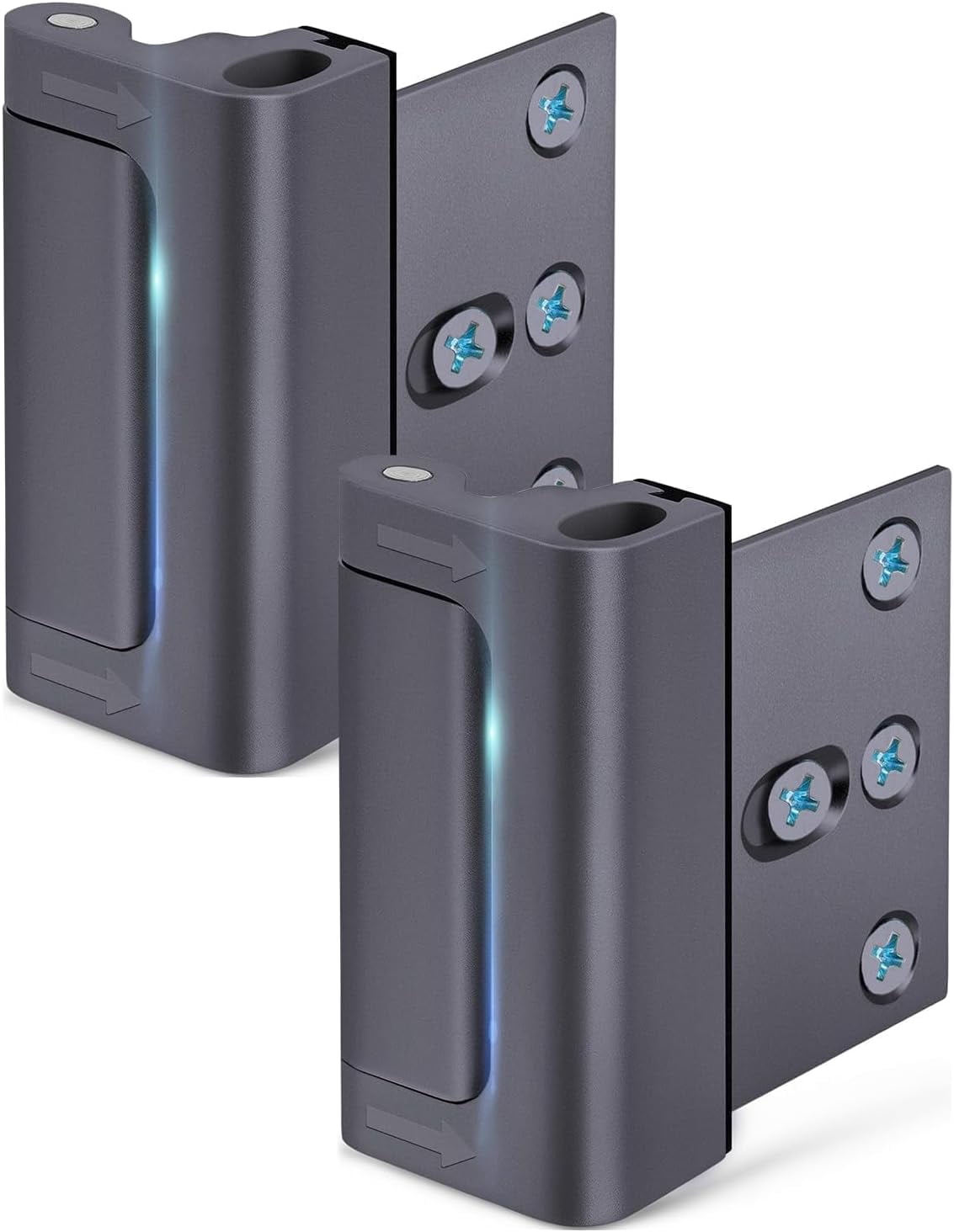 Home Security Door Reinforcement Lock: Metal Door Locks for Front Door Locks for Kids Safety Withstand 800 lbs Child Proof Door Latch for Top Inside Deadbolt Lock Home Defender Guard Flip Extra Lock