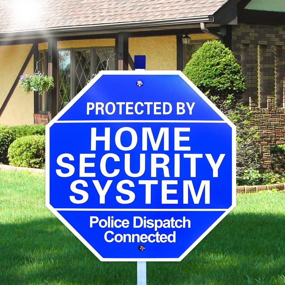 Home Security Signs for Yard,Protected By Home Security System Signs ...