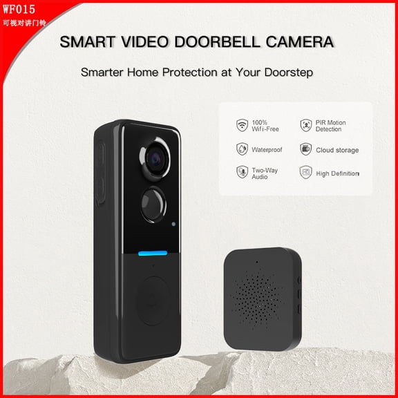 Home Security Wireless Doorbell Camera 3MP - Rechargeable, Night Vision, Motion Detection, Package Protection, Supports SD Card Storage System