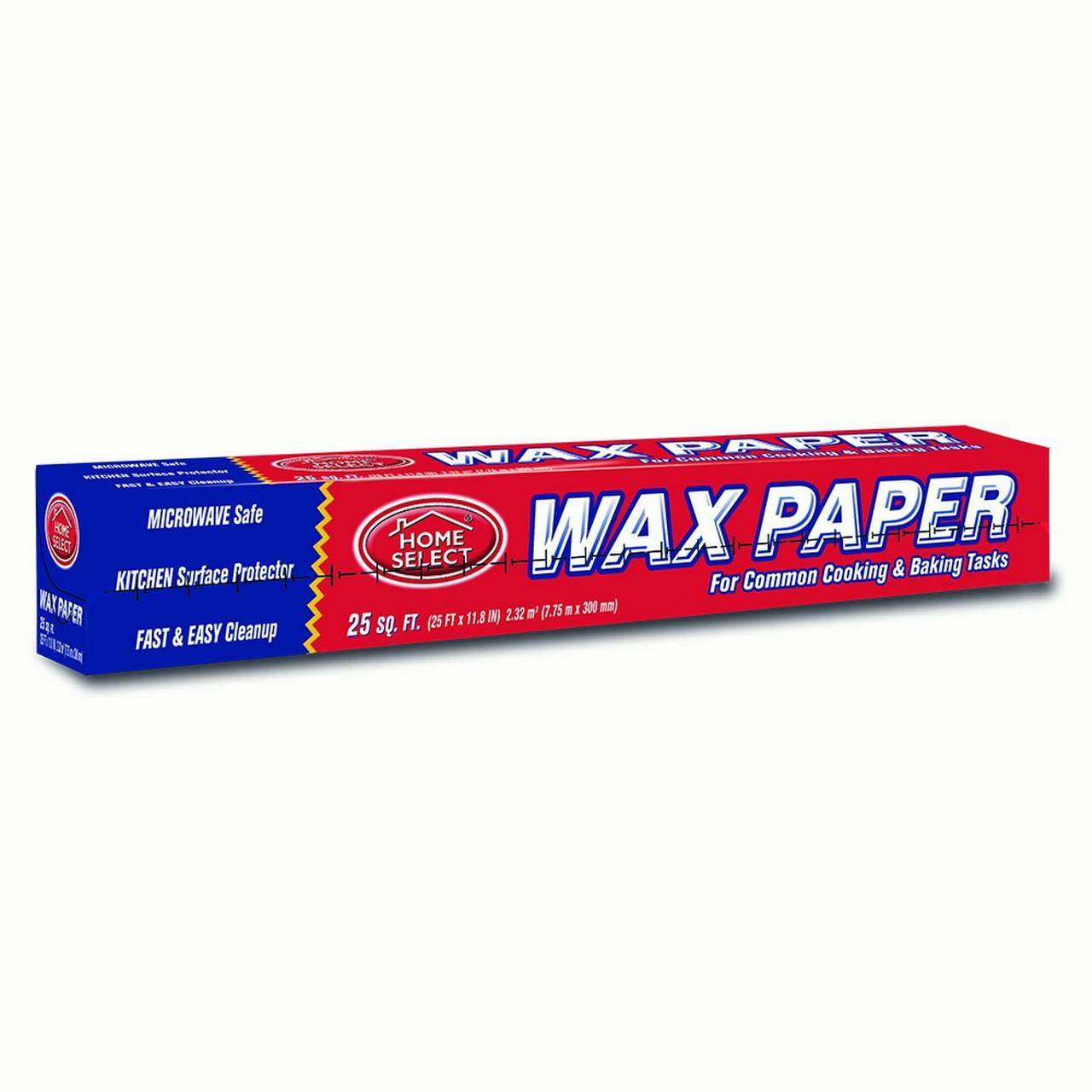 Home Select Food Preparation Wax Paper, 25 Sq Ft