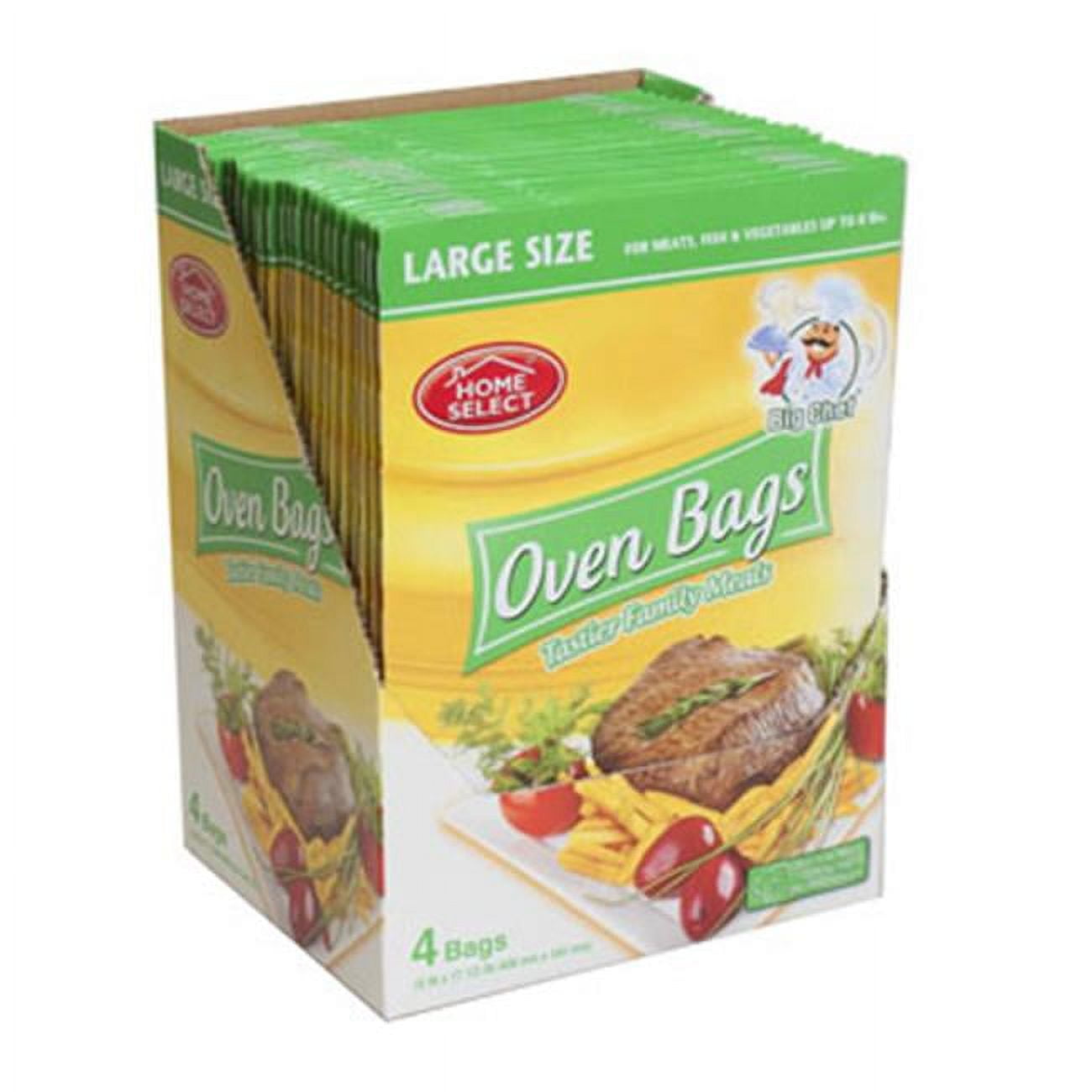 Home Select Oven Bags Large Size 16 Inch x 175 Inch 4 Bags for