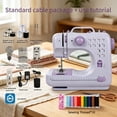 thumbnail image 1 of For Home Sewing Machine Electric, Built-In 12 Needles, Overlock Function, Button Sewing And Thread Winding, Light Purple, Sewing Additions, Suitable for Home, School, Daily Sew, 1 of 9
