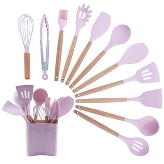 K & G Silicone Cooking Utensils Set 11 pcs Pink Kitchen Utensils Set with  Holder, Spatula, Whisk, To…See more K & G Silicone Cooking Utensils Set 11