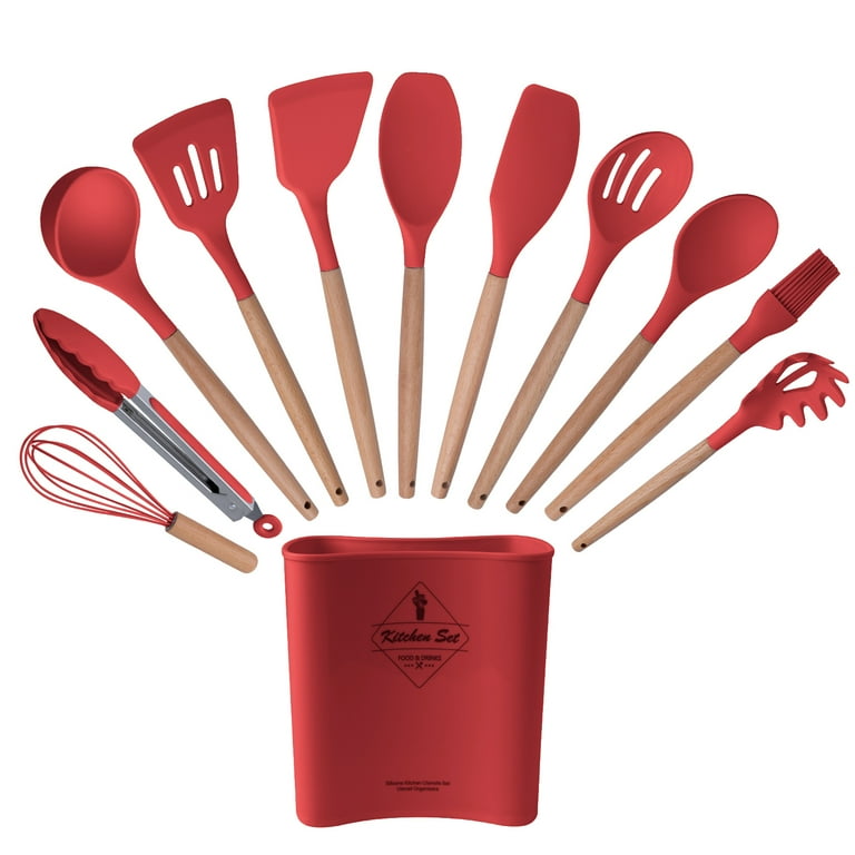 Red Silicone Cooking Utensils (Set of 12) Red Silicone Cooking Utensils (Set of 12)