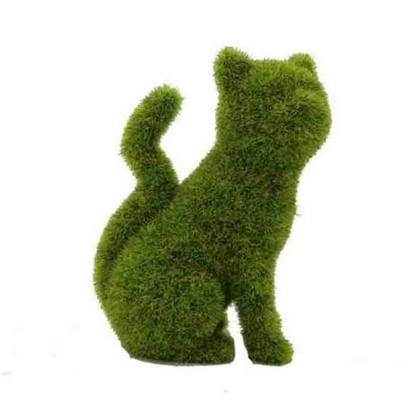 Home Flocking Animal Ornament Decorative Peeing Dog Topiary Resin Durable