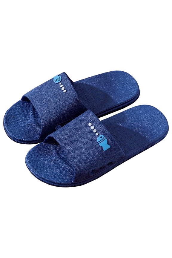 Home Slippers Fish Spit Bubble Indoor Non Slip Soft Bottom Bathroom Bath Home Outdoor Wear Men's Slippers