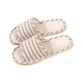 thumbnail image 1 of Home Slippers Slippers Indoor Family Slippers Open Toe Slippers Cloth Slippers Linen Slippers - Breathable, Anti-Slip, Easy to Clean - Summer Silent Slippers for Women and Men White 8, 1 of 5