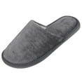 thumbnail image 1 of Home Slippers for Men Men Warm Home Plush Soft Slippers Indoors&nbsp;Anti-slip Winter Floor Bedroom Shoes Gray 8-8.5(42-43), 1 of 5