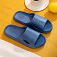thumbnail image 1 of Home Slippers for Women Men Solid Non Slip Bath Shoes Super Soft Breathable Bathroom Bedroom Slides (9, Dark Blue), 1 of 3