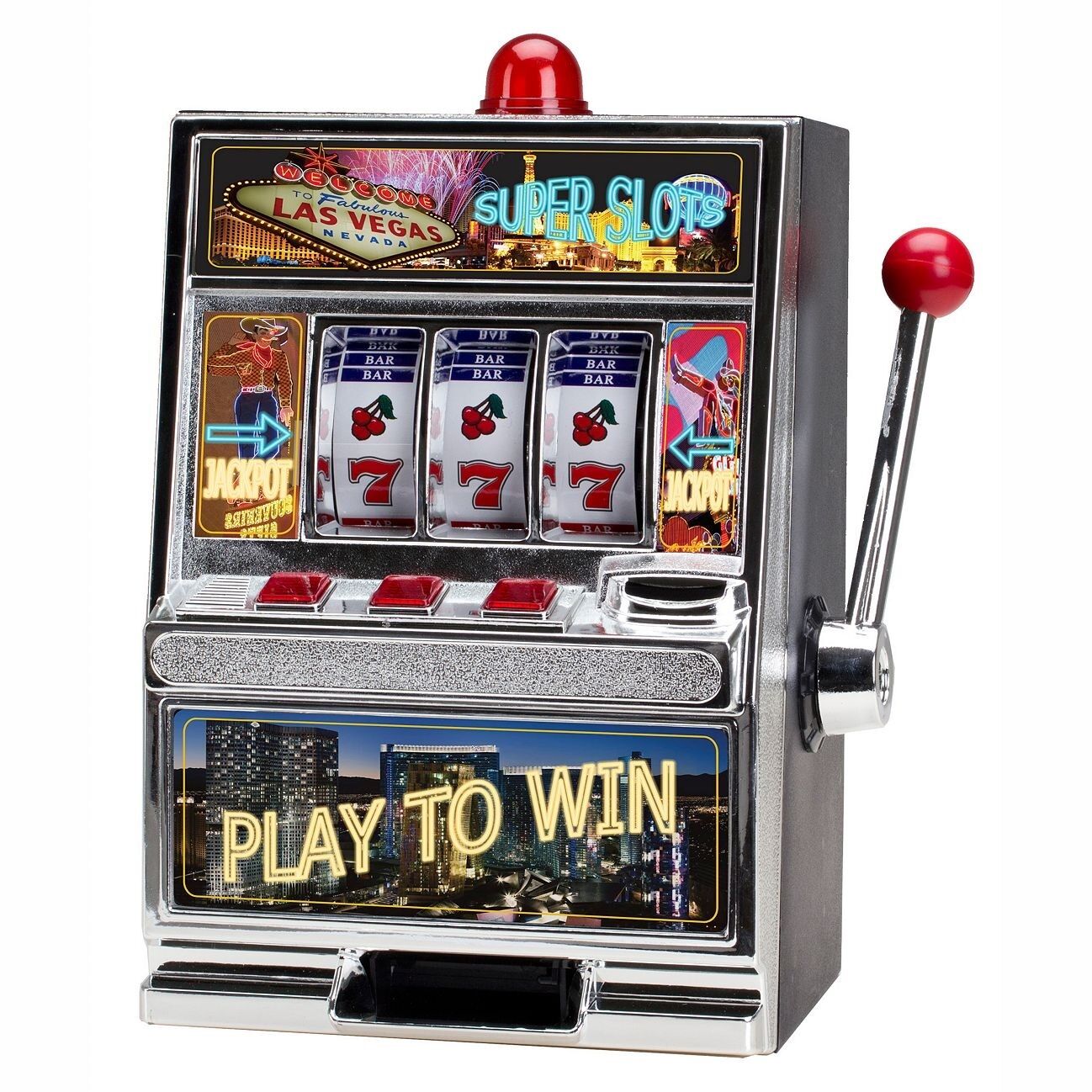 Home Slot Machine Las Vegas Style Casino Coin Bank With Winning Light - image 1 of 1