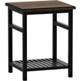 thumbnail image 1 of Home Small Bamboo Side Table, Rectangular Modern End Table with Open Shelf for Living Room, Simple Style Bedside Table for Bedroom, Coffee Table for Small Space, Brown, 1 of 7