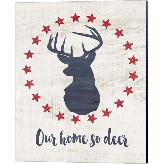 Home So Deer by Jo Moulton, Canvas Wall Art, 16W x 20H