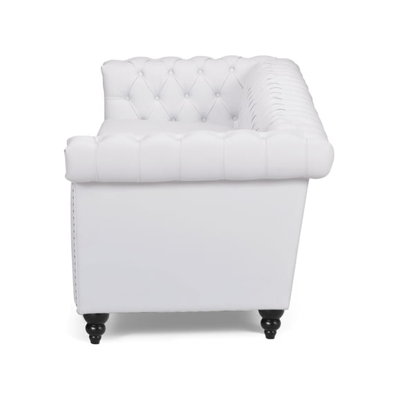 FunMay 3 Seater Chesterfield Sofa, Traditional Living Room Couch