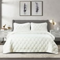 thumbnail image 1 of Home Soft Things 2 Piece Bradly Down Alternative Quilted Bedspread Set - White - Twin (80" x 106"), 1 of 6