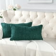 thumbnail image 1 of Home Soft Things 2 Piece Cable Knit Throw Pillow Cover - Deep Teal - 14" x26", 1 of 7