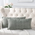 thumbnail image 1 of Home Soft Things 2 Piece Cable Knit Throw Pillow Cover - Ghost Gray - 14" x26", 1 of 7