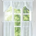 thumbnail image 1 of Home Soft Things 3 Piece Ogee Kitchen Curtain Set - White - 56" x 20" & 28" x 36", 1 of 7