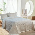 thumbnail image 1 of Home Soft Things 4 Piece Tatami Quilted Faux Fur Bedspread - Taupe - Oversize King (120" x 120"), 1 of 7