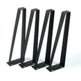 thumbnail image 1 of Home Soft Things 4pcs Table Legs - Trapezoid - Black - 16'', 1 of 8